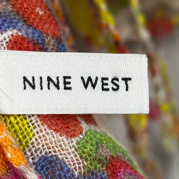 Nine West Daisy 100% Rayon Scarf Wrap Fringed 70" X 19" Spring Summer Boho Gauze - Picture 7 of 7